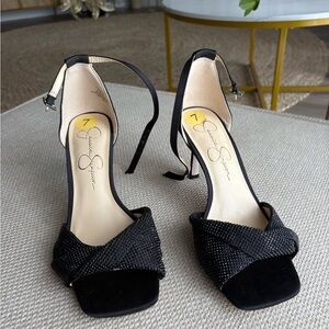 Jessica Simpson Black Strappy Heels